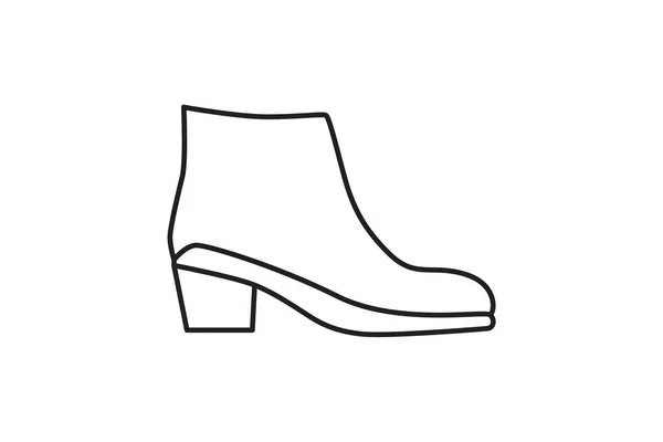 足首ブーツファッショナブルなブーツ白の背景にシンプルで洗練されたフラットアイコンデザイン — ストックベクタ