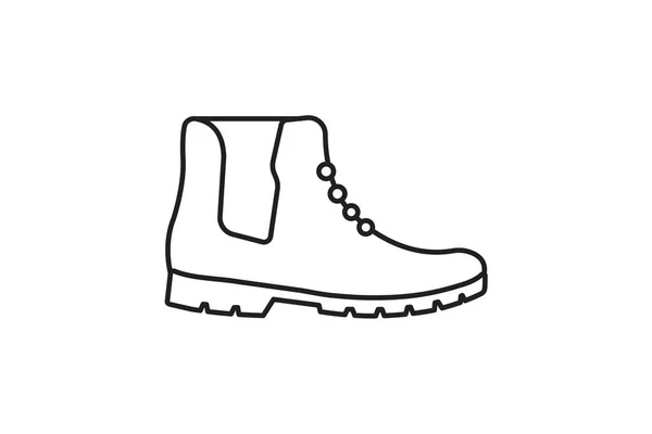 Chelsea Boots Sleek Classics Minimalista Lapos Ikon — Stock Vector