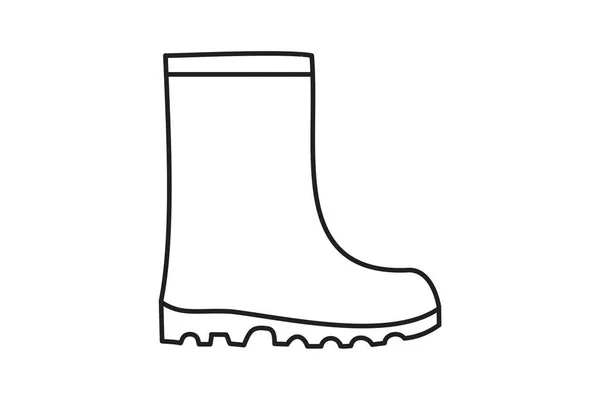 Chelsea Boots Sleek Classics Simple Sleek Flat Icon Design White — Stock Vector