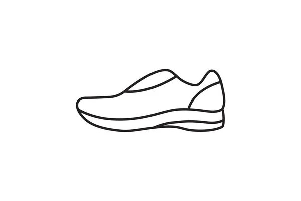Περπάτημα Shoe Stride Comfort Απλό Και Κομψό Επίπεδο Εικονίδιο Σχεδιασμός — Διανυσματικό Αρχείο