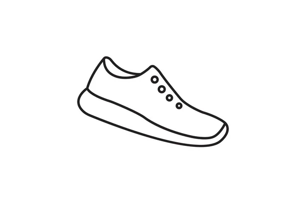 Chaussures Tennis Court Dominators Icône Plate Minimaliste — Image vectorielle