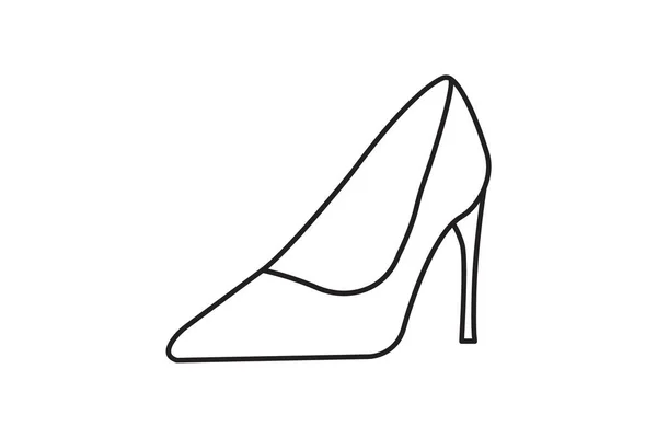 Pointed Toe Shoes Sharp Sophistication Simple Sleek Flat Icon Design - Stok Vektor