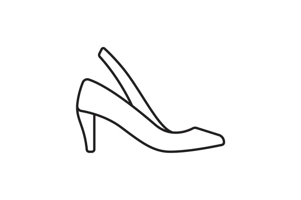 Slingback Chaussures Backless Chic Simple Élégant Flat Icon Design Sur — Image vectorielle