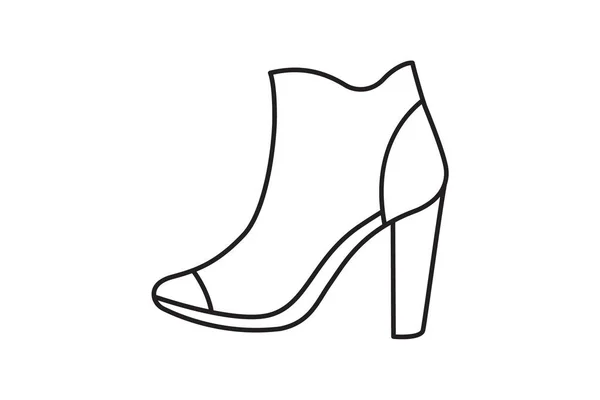 Kapalı Parmaklı Ayakkabılar Örtülü Sofistike Basit Gösterişli Beyaz Zemin Üzerine — Stok Vektör