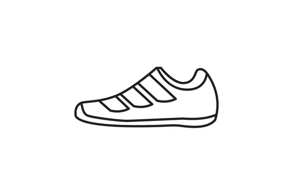 Velcro Ayakkabılar Kolay Fastening Basit Parlak Düz Simge Tasarımı Beyaz — Stok Vektör