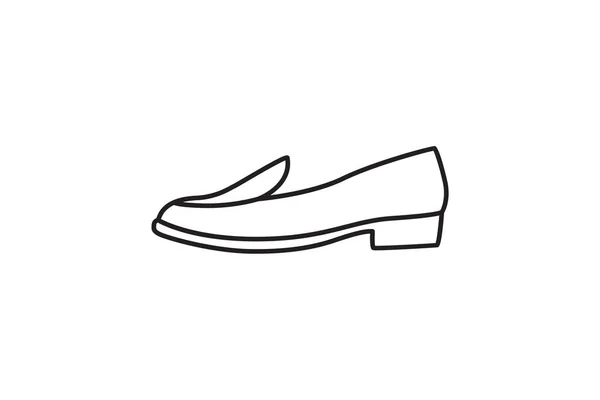 Chaussures Boucle Icône Plate Minimaliste Sûre Élégante — Image vectorielle