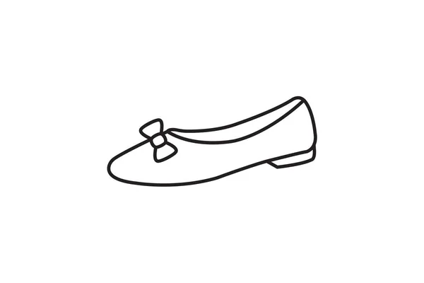 Украшенные Ботинки Украшенный Гламур Минималистская Плоская Икона — стоковый вектор