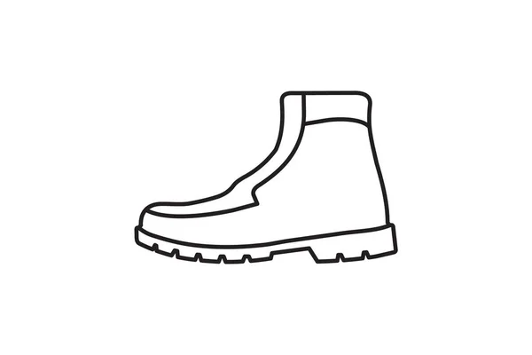 步行鞋舒适舒适 流畅的白色背景平面图标设计 — 图库矢量图片