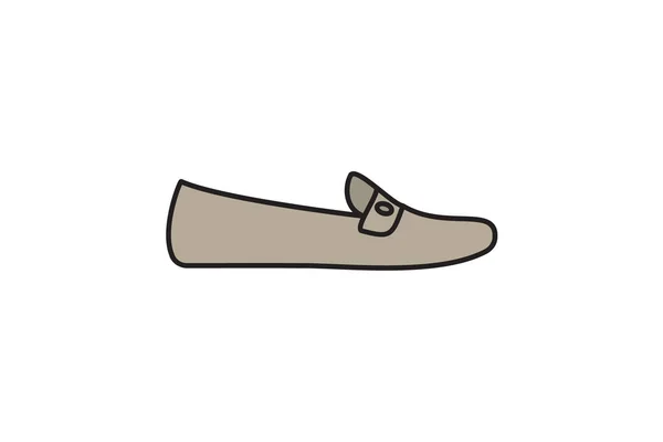Slip Shoes Effortless Comfort Minimalist Flat Icon — Stock Vector