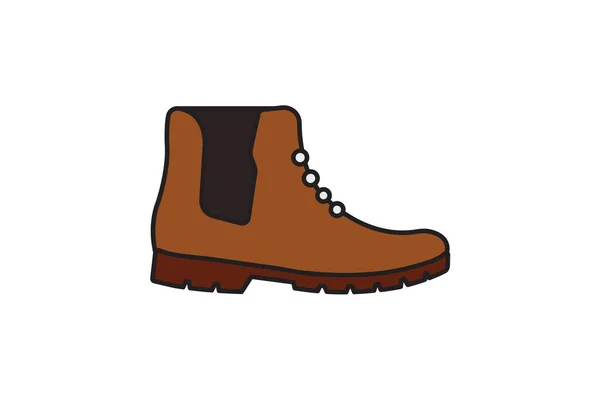 Chelsea Boots Sleek Klassiker Minimalistisk Platt Ikon — Stock vektor