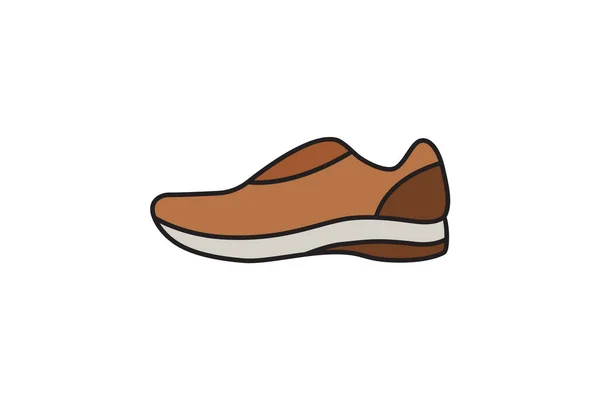 Chaussures Marche Stride Comfort Simple Élégant Flat Icon Design Sur — Image vectorielle