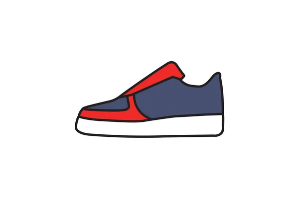 Chaussures Course Fast Fit Vector Flat Icon Isolé Sur Fond — Image vectorielle
