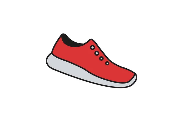 Взуття Тенісний Корт Ятидесятники Мінімалістична Плоска Ікона — стоковий вектор