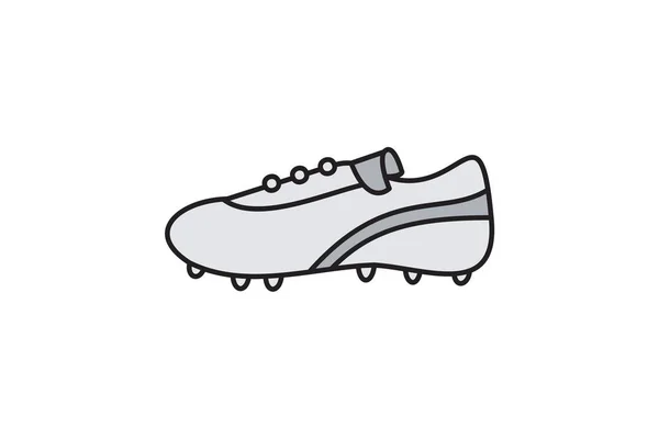 Golfschoenen Fairway Footweareenvoudig Strak Flat Icon Ontwerp Witte Achtergrond — Stockvector