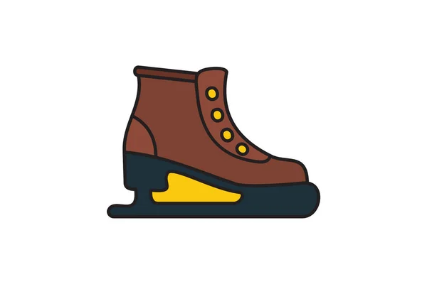 Skate Shoes Board Masterssimple Και Κομψό Επίπεδο Εικονίδιο Σχεδιασμός Λευκό — Διανυσματικό Αρχείο