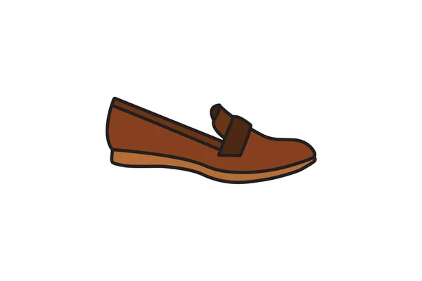 Обувь Вождения Дороге Простой Легкий Дизайн Плоской Иконки Белом Фоне — стоковый вектор