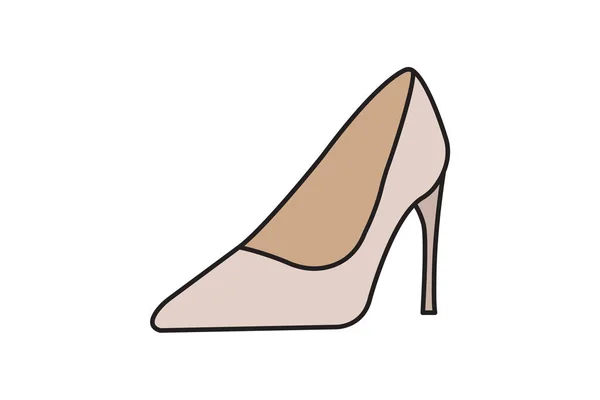 Pointed Toe Shoes Sharp Sophistication Simple Sleek Flat Icon Design — 스톡 벡터