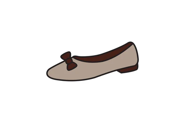 Прикрашені Туфлі Прикрашені Гламур Мінімалістична Плоска Ікона — стоковий вектор