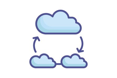 Düz Simgesel Bulut Eşzamanlama Tasarımlarıyla Yaratıcılığı Serbest Bırak