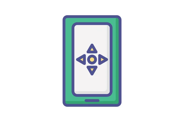 Mobile Navigation Fully Editable Vector Icon — 스톡 벡터