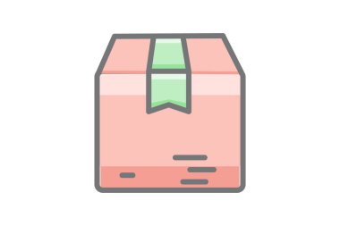 Paket Teslimatı için Kullanışlı Düz Simge