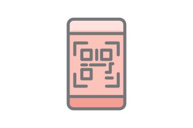 Mobil QR Kod Taraması İçin Modern Düz Simge Koleksiyonu
