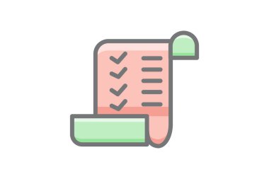 Parlak Düz Stil Görev Sayfaları Simgesi