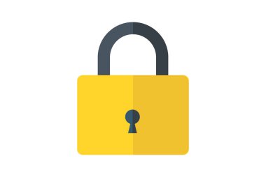 Kilit ve Güvenlik Temsilcisi Düz Simge Koleksiyonu