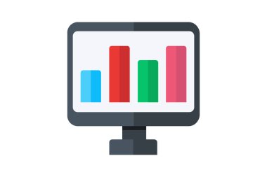 Gelişim Grafikleri ve Performans İzleme Düz Simge Koleksiyonu