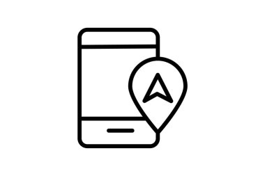 Düz Simge Gösterimi Çeşitli Konumların Canlı Koleksiyonu