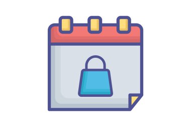 Organized Fill Icon for Shopping Bag Calendars