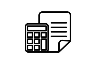 hesap makinesi simgesi, vektör illüstrasyonu