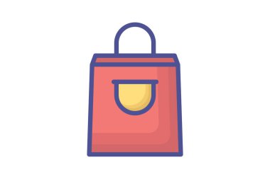 Shopping Bag, Bag Vector Outline Filled Icon