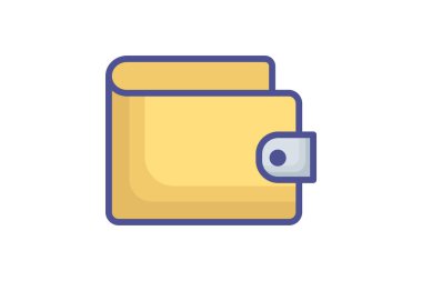 Empty Wallet, Money, Currency Vector Outline Filled Icon