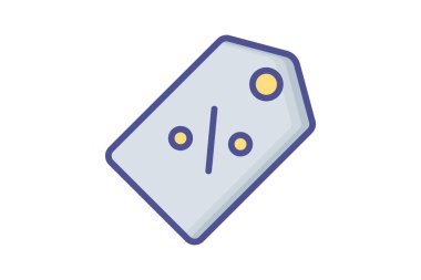 Discount Tag, Sale, Offer, Deal Vector Outline Filled Icon