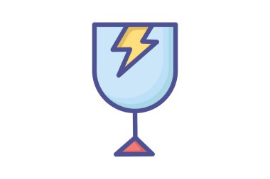 Wine Glass, Drink Vector Outline Filled Icon
