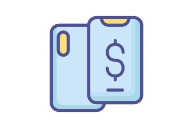 Phone Price, Buy Phone, Smart Phone Vector Outline Filled Icon