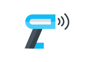 Laser, Fever, Thermometer, Infrared Thermometer Vector Flat Icon