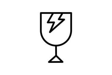 Wine Glass, Drink Vector Line Icon