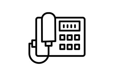 Telephone, Phone Vector Line Icon