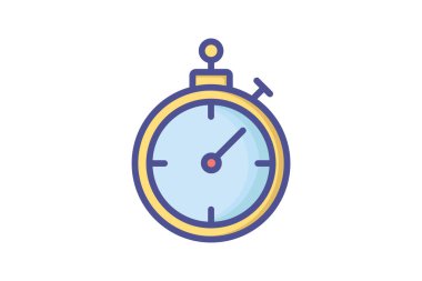 Timer, Stopwatch, Countdown Vector Outline Filled Icon