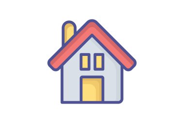House, Real Estate, Residence, Property Vector Outline Filled Icon