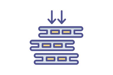 Stack Delivery Boxes Frame, Logistics Vector Outline Filled Icon