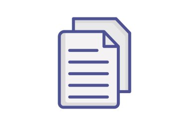 Files, Documents, Reports Vector Outline Filled Icon