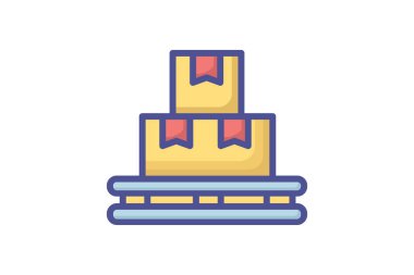 Parcels, Shippping Boxes Vector Outline Filled Icon