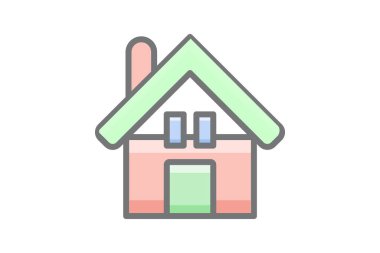 House, Real Estate, Residence, Property Vector Awesome Fill Icon