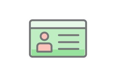User Card, Profile, Employee Card Vector Awesome Fill Icon