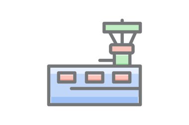 Airport, Flight, Travel, Cityscape Vector Awesome Fill Icon