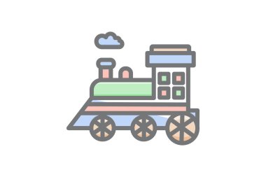 Engine, Train, Travel Vector Awesome Fill Icon