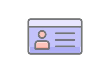 User Card, Profile, Employee Card Vector Awesome Fill Icon